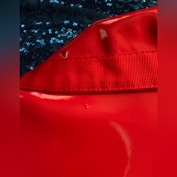 Red PVC Pea Coat - Picture 9 of 10